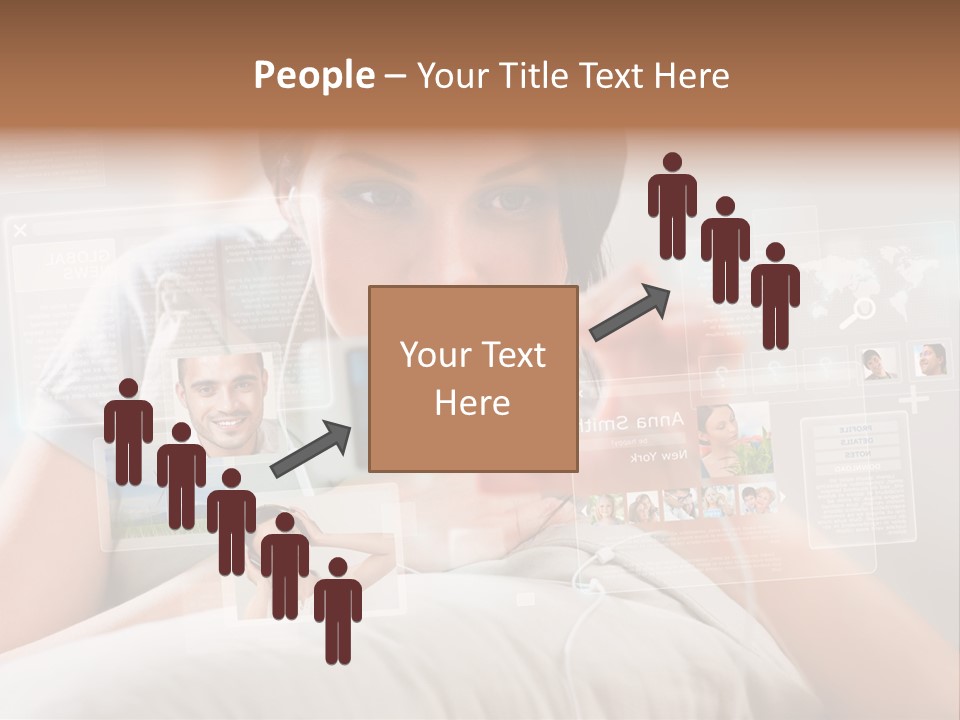 A Woman Holding A Cell Phone In Front Of Her Face PowerPoint Template
