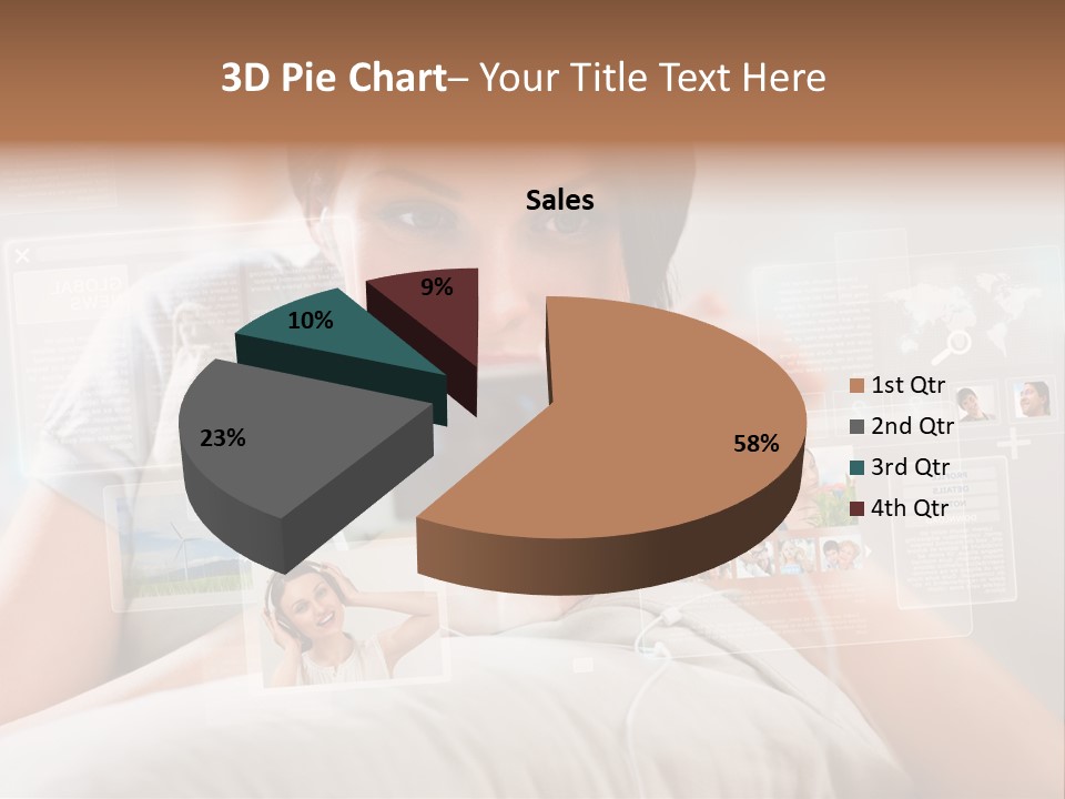 A Woman Holding A Cell Phone In Front Of Her Face PowerPoint Template