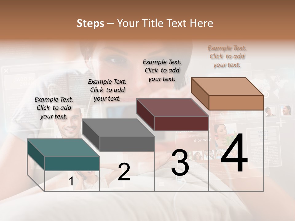 A Woman Holding A Cell Phone In Front Of Her Face PowerPoint Template