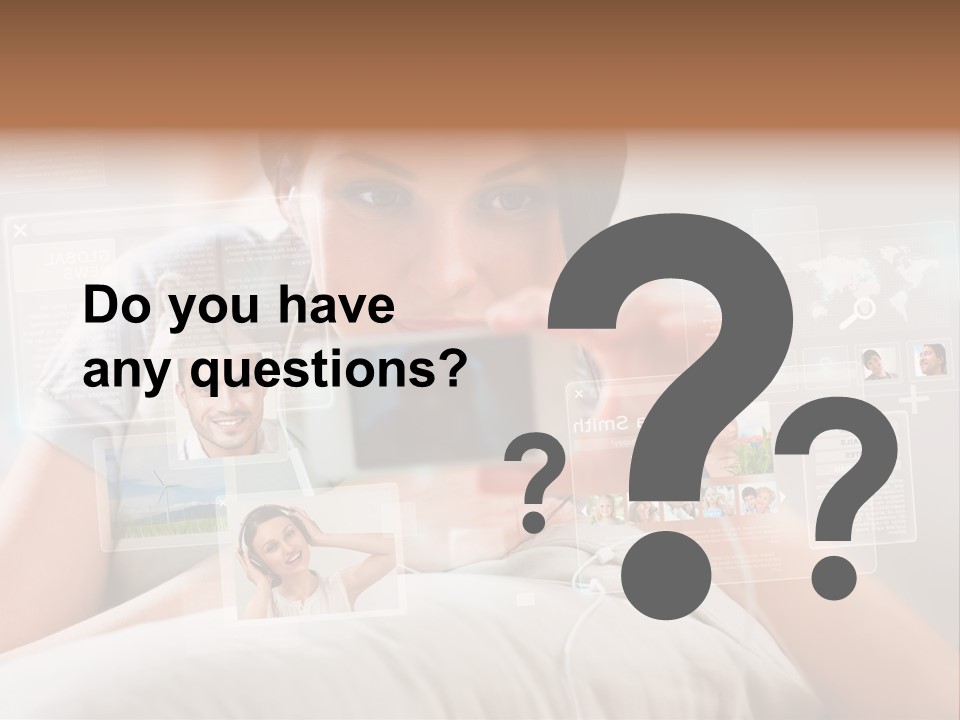 A Woman Holding A Cell Phone In Front Of Her Face PowerPoint Template