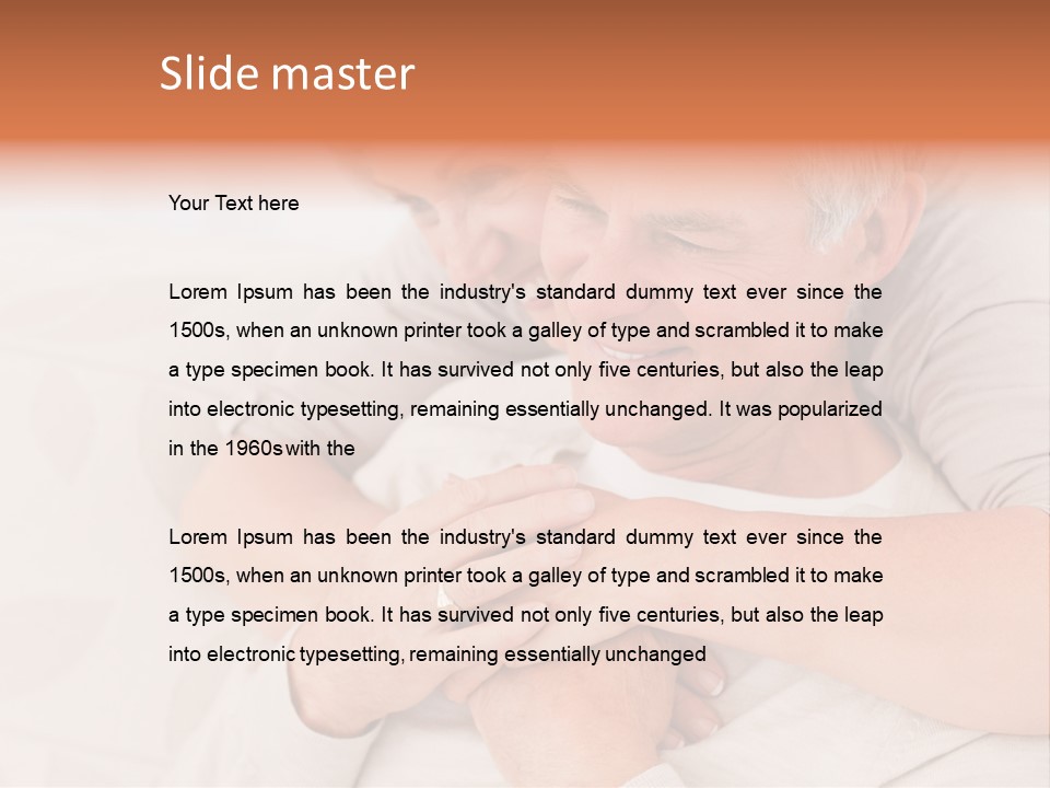 A Man And A Woman Hugging On A Couch PowerPoint Template