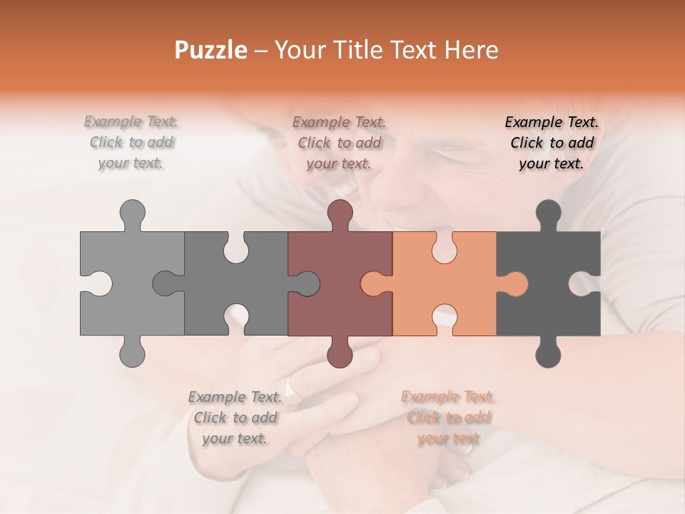 A Man And A Woman Hugging On A Couch PowerPoint Template