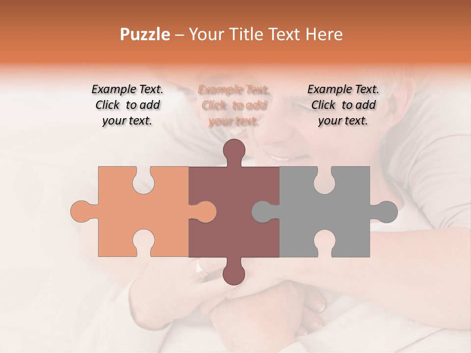 A Man And A Woman Hugging On A Couch PowerPoint Template