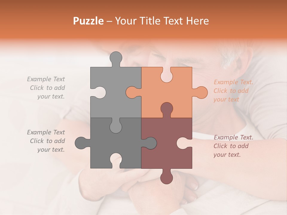 A Man And A Woman Hugging On A Couch PowerPoint Template