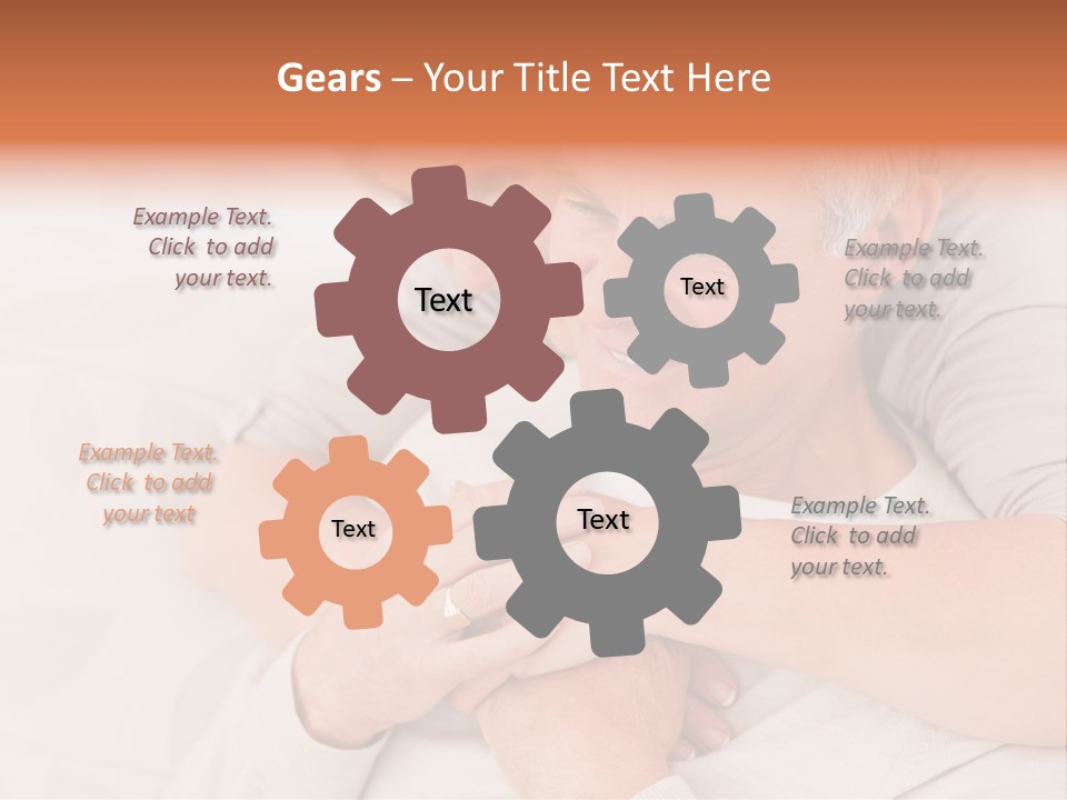 A Man And A Woman Hugging On A Couch PowerPoint Template