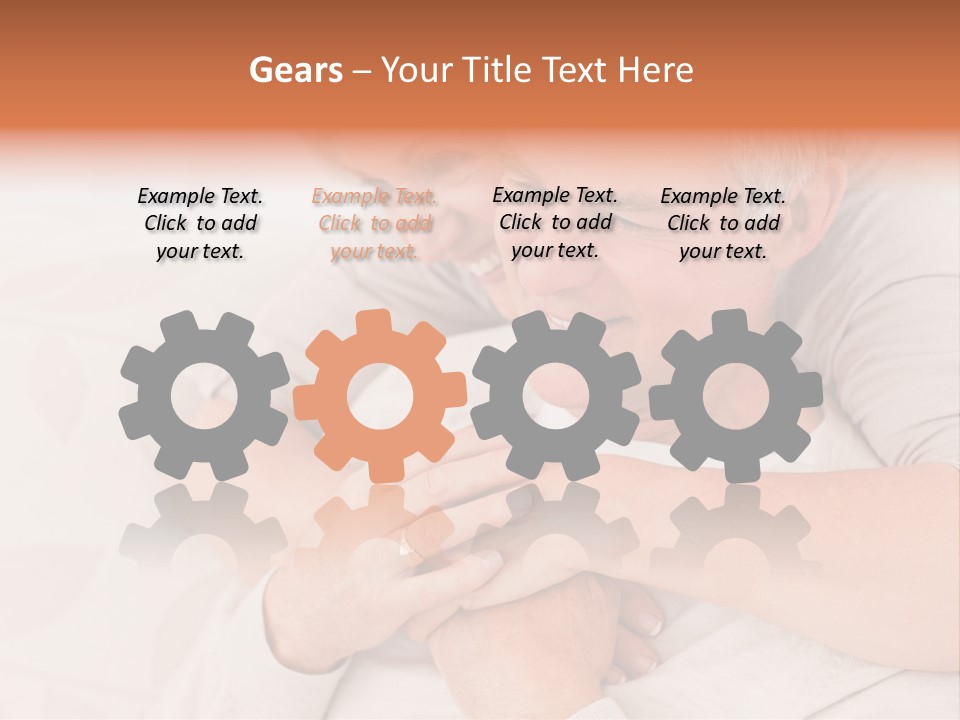 A Man And A Woman Hugging On A Couch PowerPoint Template