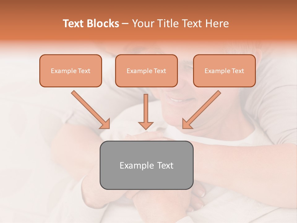 A Man And A Woman Hugging On A Couch PowerPoint Template