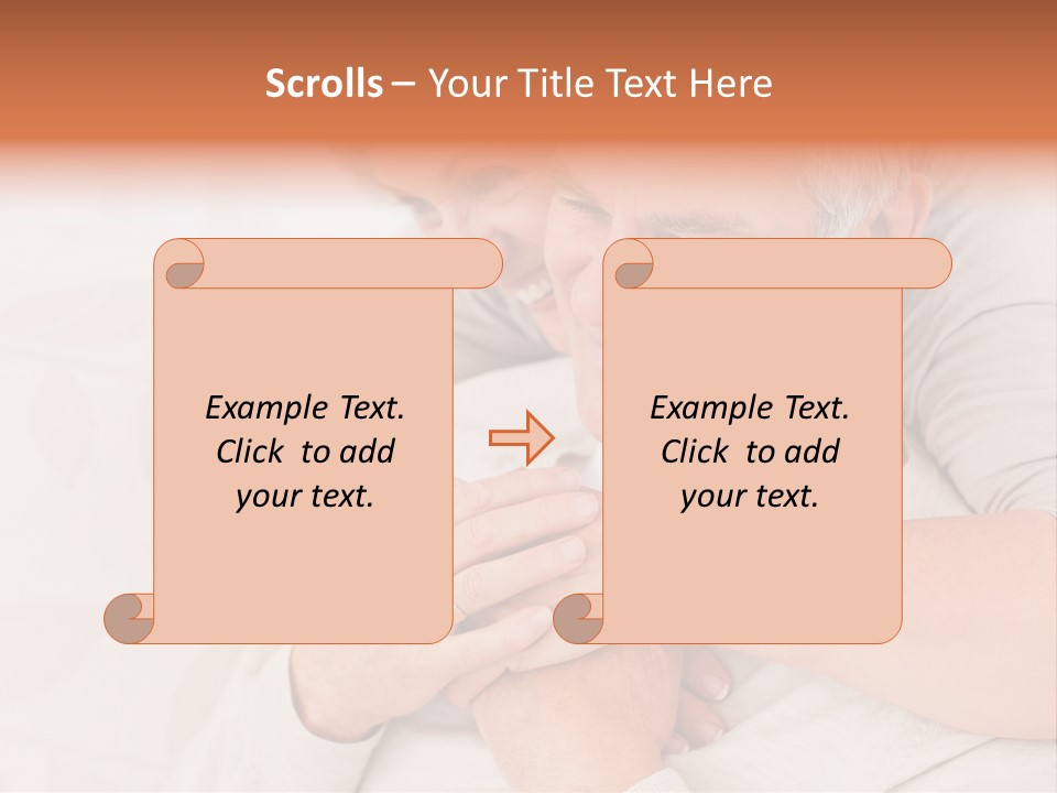 A Man And A Woman Hugging On A Couch PowerPoint Template