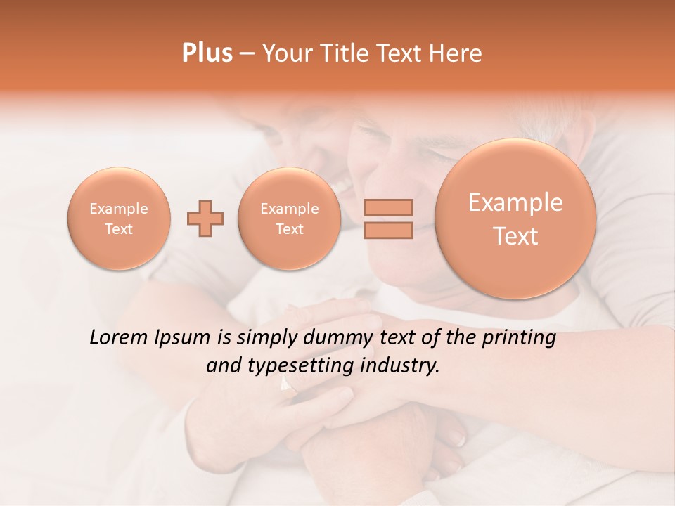 A Man And A Woman Hugging On A Couch PowerPoint Template