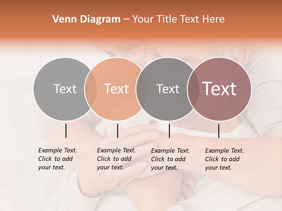 A Man And A Woman Hugging On A Couch PowerPoint Template