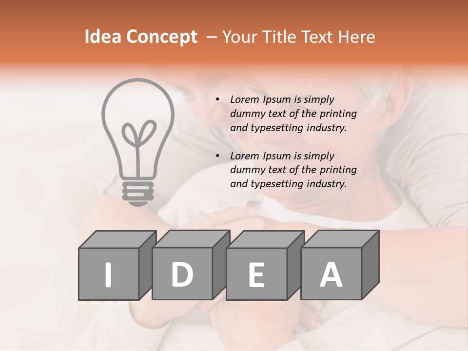 A Man And A Woman Hugging On A Couch PowerPoint Template