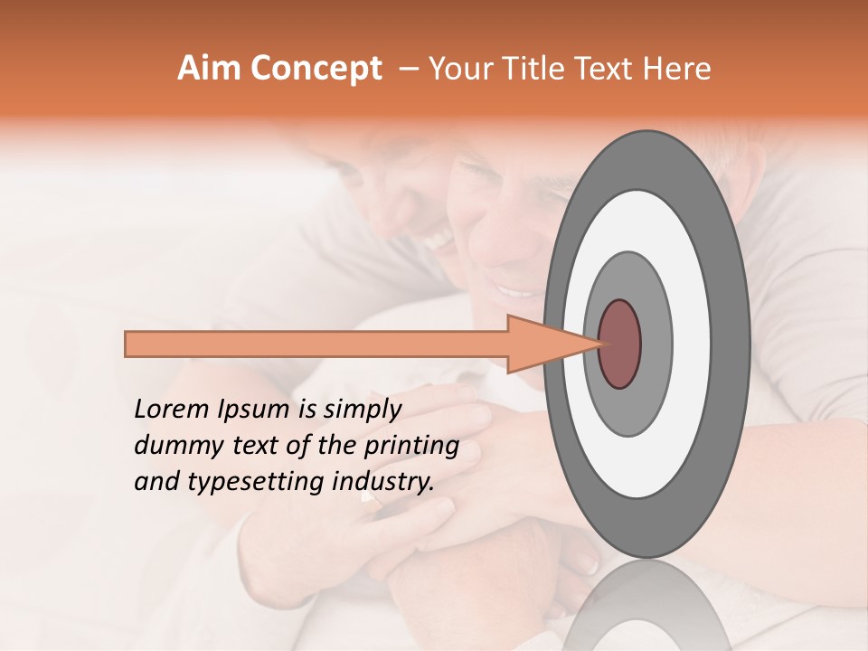 A Man And A Woman Hugging On A Couch PowerPoint Template