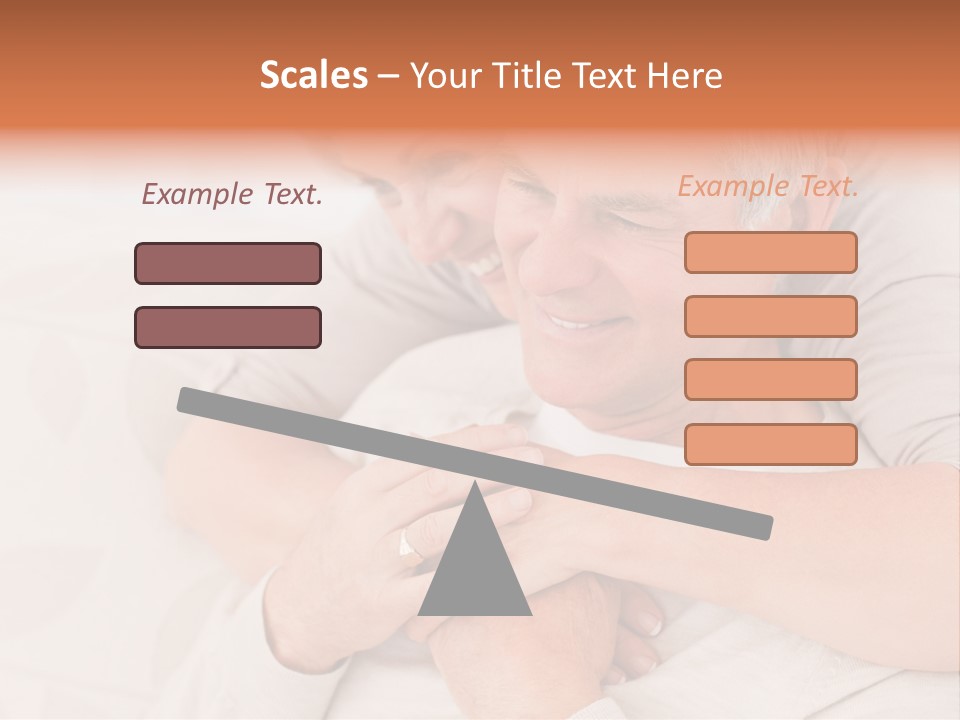 A Man And A Woman Hugging On A Couch PowerPoint Template