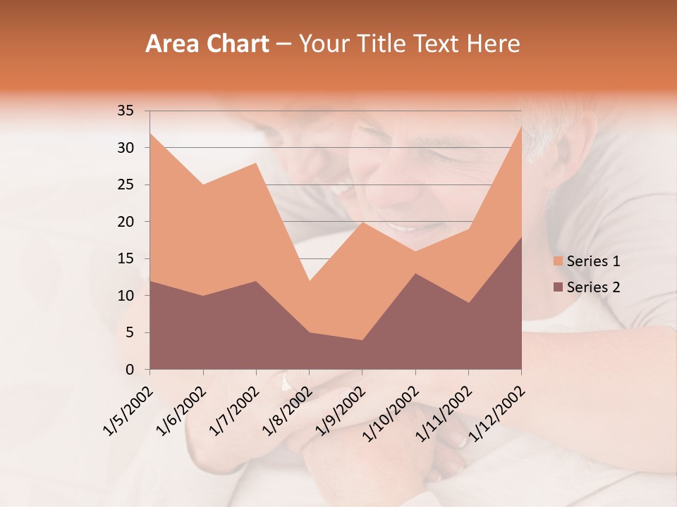 A Man And A Woman Hugging On A Couch PowerPoint Template