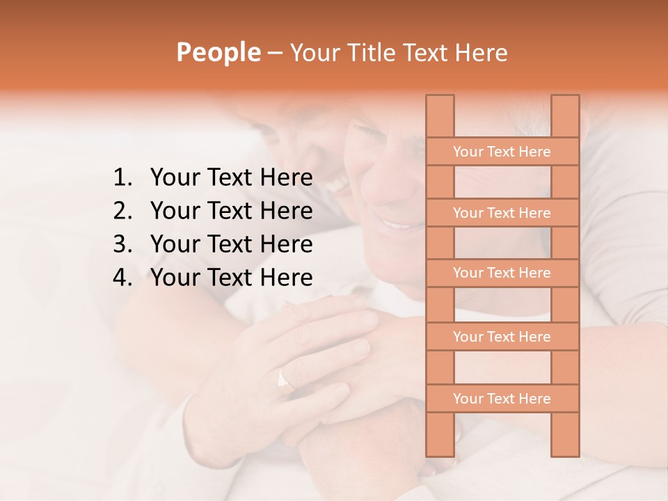 A Man And A Woman Hugging On A Couch PowerPoint Template