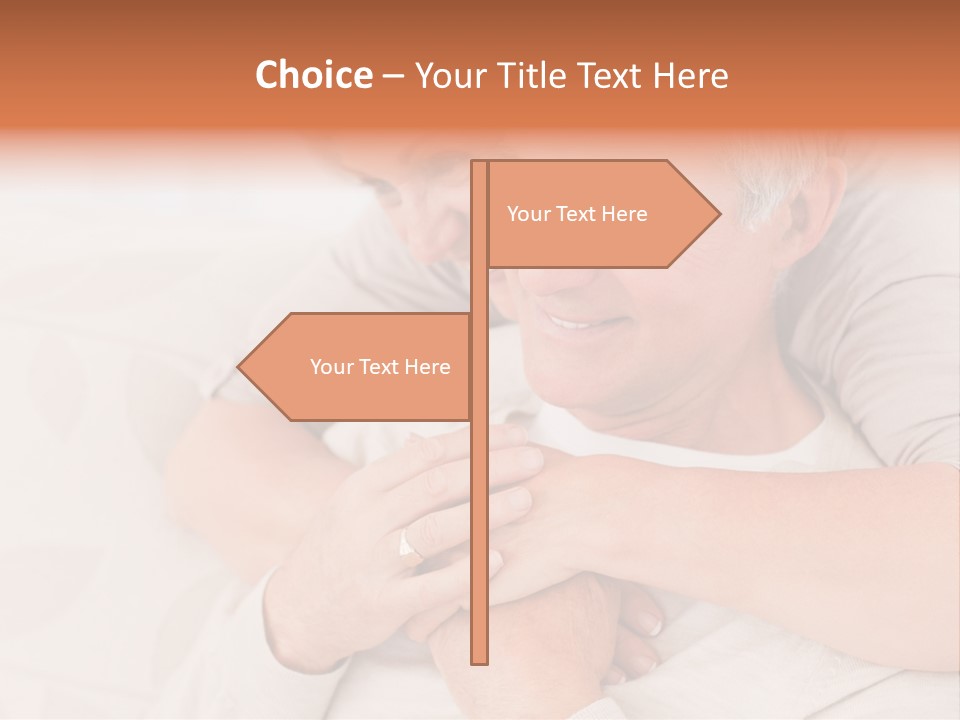 A Man And A Woman Hugging On A Couch PowerPoint Template