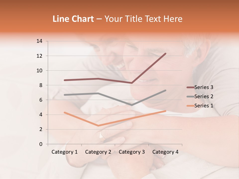 A Man And A Woman Hugging On A Couch PowerPoint Template