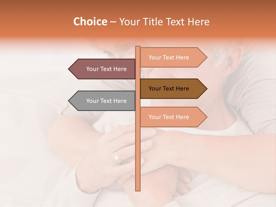 A Man And A Woman Hugging On A Couch PowerPoint Template