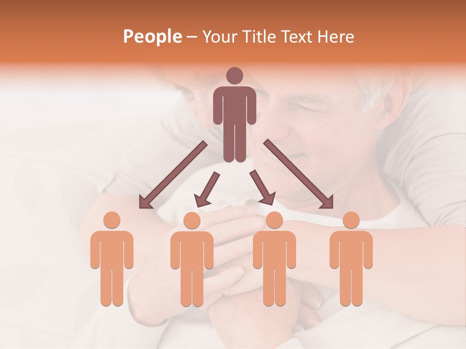 A Man And A Woman Hugging On A Couch PowerPoint Template