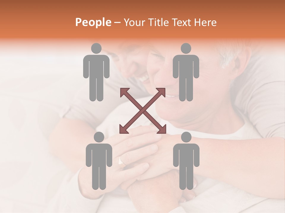 A Man And A Woman Hugging On A Couch PowerPoint Template