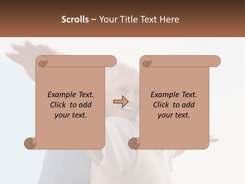 A Man And A Woman Are Holding Each Other PowerPoint Template