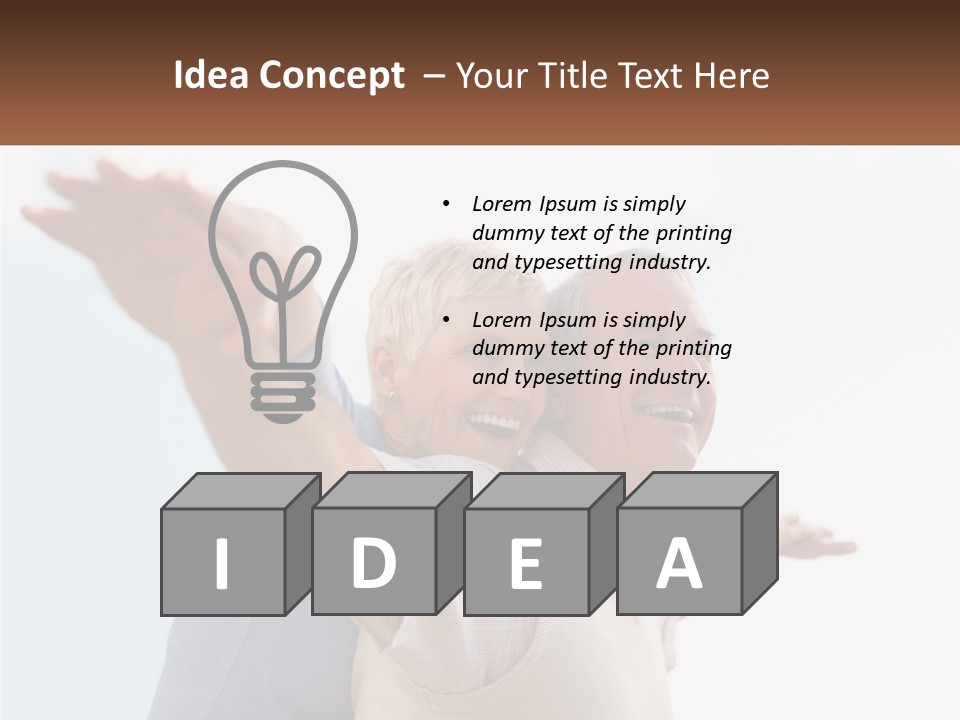 A Man And A Woman Are Holding Each Other PowerPoint Template