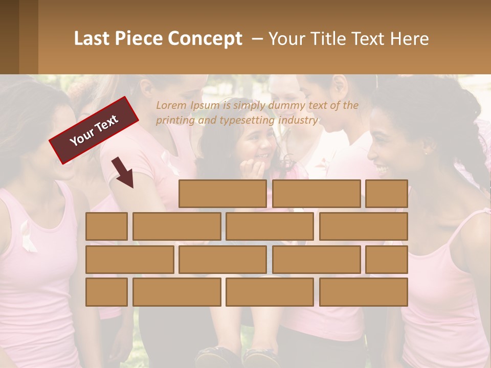 A Group Of Girls In Pink Shirts Are Talking Together PowerPoint Template