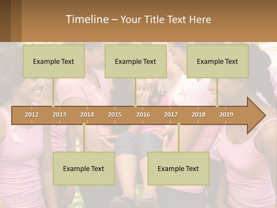 A Group Of Girls In Pink Shirts Are Talking Together PowerPoint Template