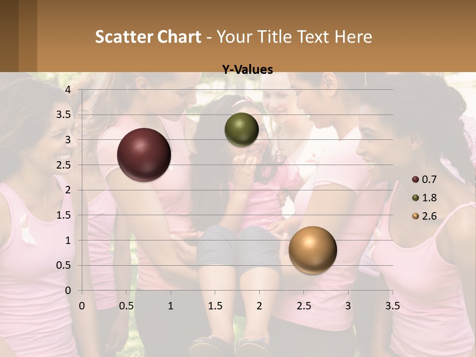 A Group Of Girls In Pink Shirts Are Talking Together PowerPoint Template