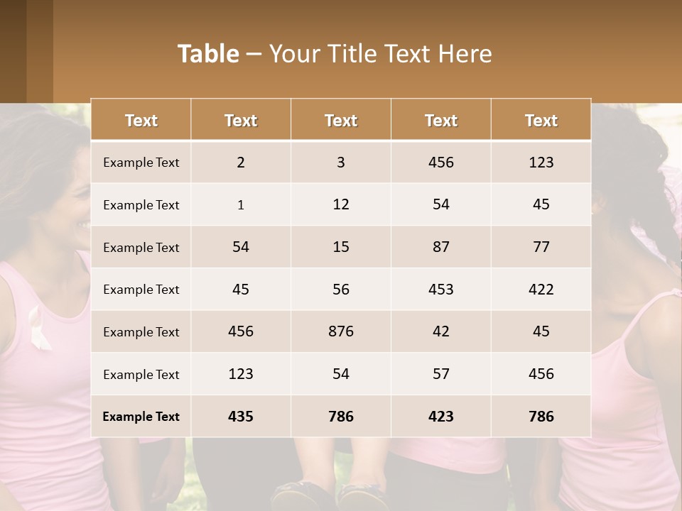 A Group Of Girls In Pink Shirts Are Talking Together PowerPoint Template