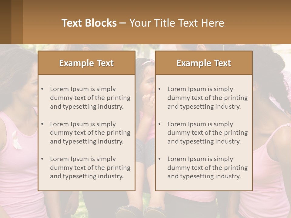 A Group Of Girls In Pink Shirts Are Talking Together PowerPoint Template