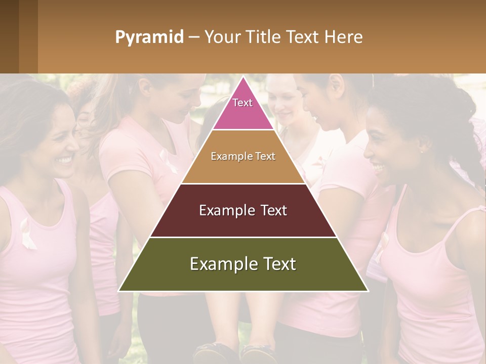 A Group Of Girls In Pink Shirts Are Talking Together PowerPoint Template