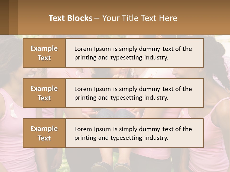 A Group Of Girls In Pink Shirts Are Talking Together PowerPoint Template