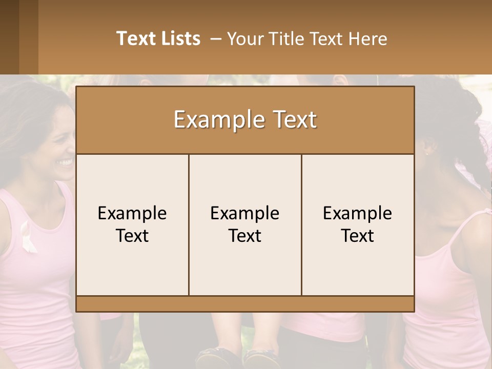 A Group Of Girls In Pink Shirts Are Talking Together PowerPoint Template