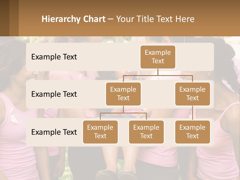 A Group Of Girls In Pink Shirts Are Talking Together PowerPoint Template