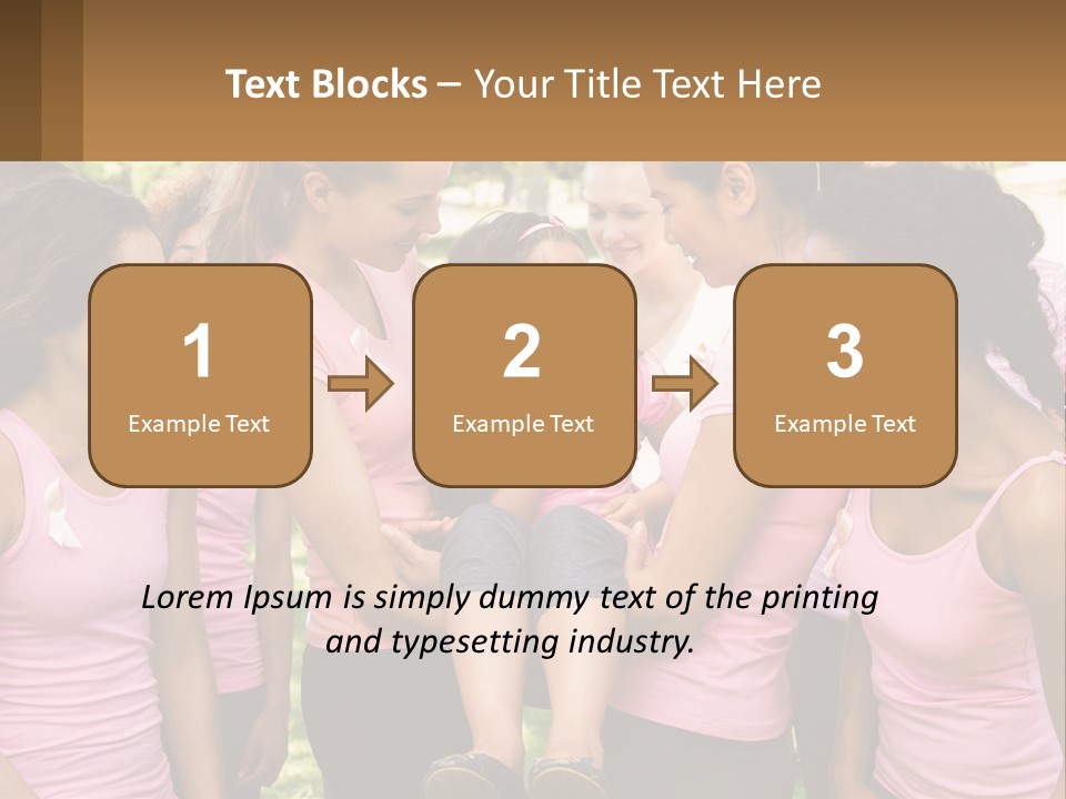 A Group Of Girls In Pink Shirts Are Talking Together PowerPoint Template