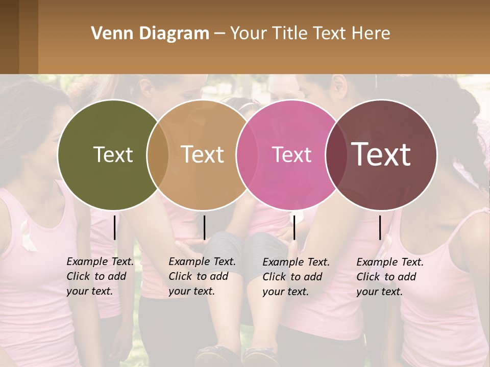 A Group Of Girls In Pink Shirts Are Talking Together PowerPoint Template