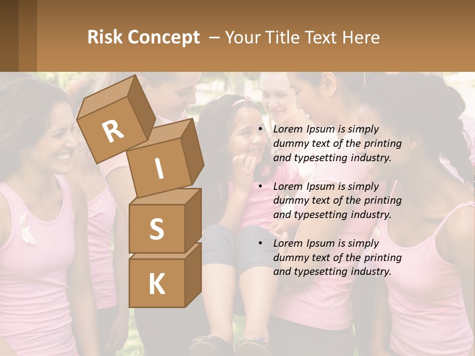 A Group Of Girls In Pink Shirts Are Talking Together PowerPoint Template