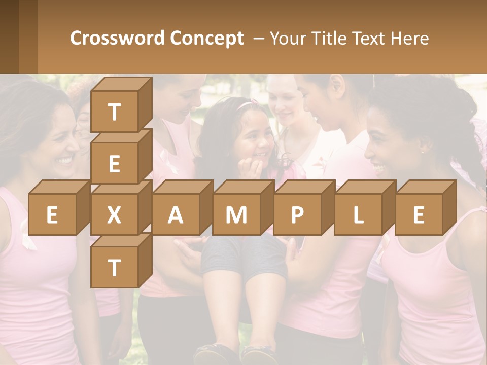 A Group Of Girls In Pink Shirts Are Talking Together PowerPoint Template