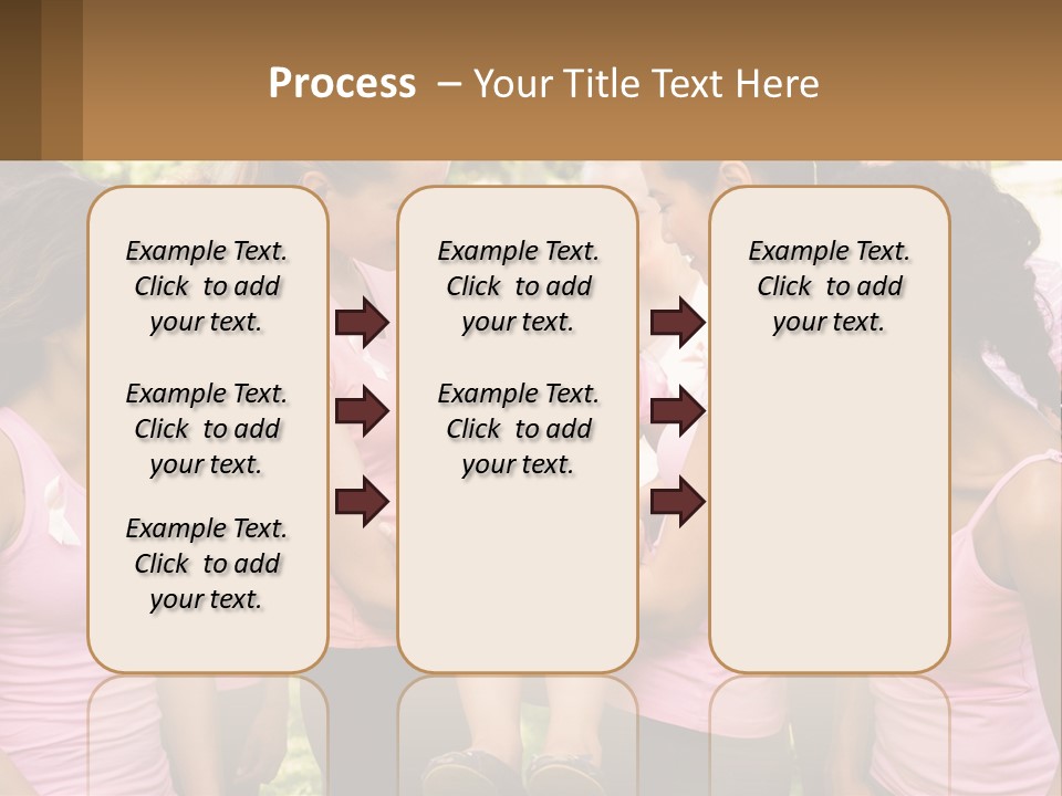 A Group Of Girls In Pink Shirts Are Talking Together PowerPoint Template