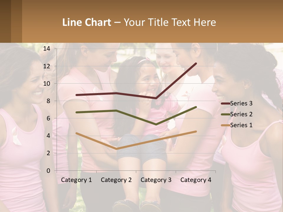 A Group Of Girls In Pink Shirts Are Talking Together PowerPoint Template