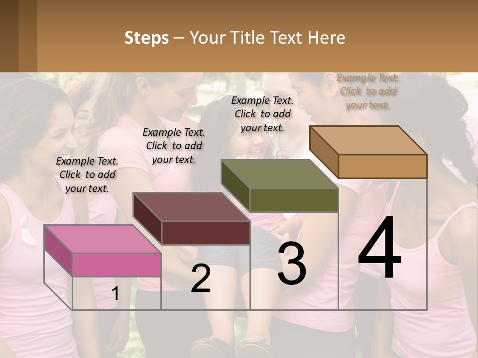 A Group Of Girls In Pink Shirts Are Talking Together PowerPoint Template