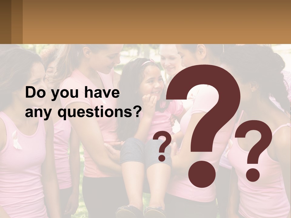 A Group Of Girls In Pink Shirts Are Talking Together PowerPoint Template