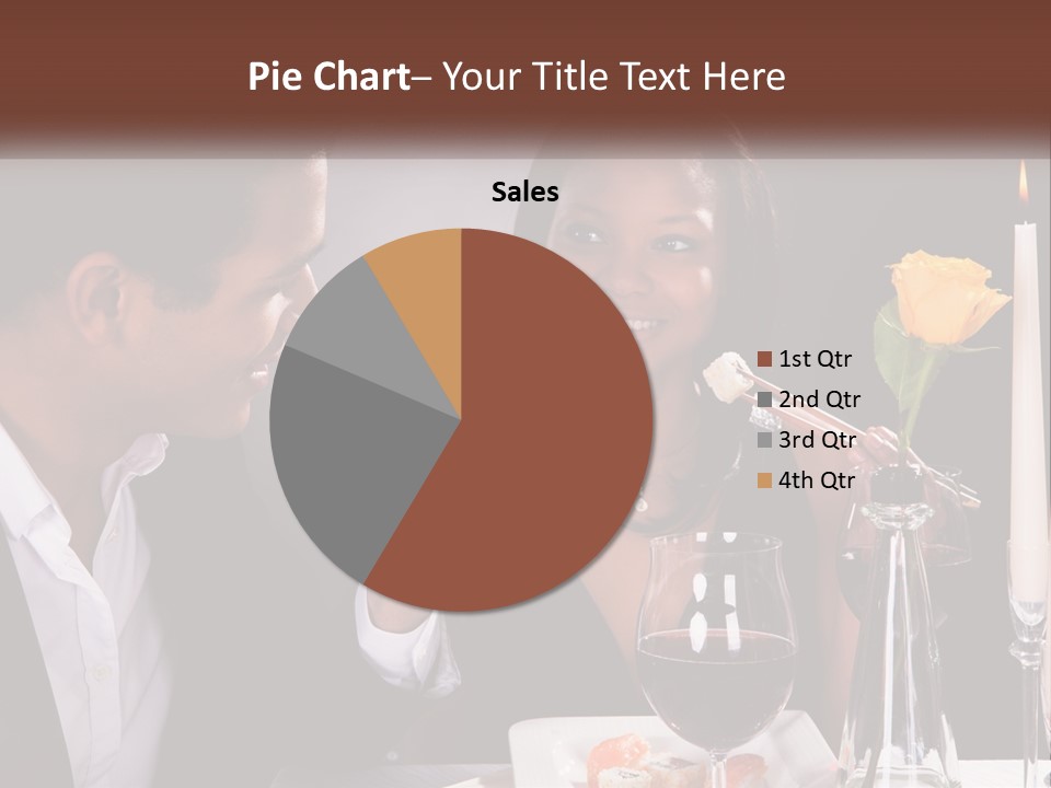 A Man And Woman Eating Sushi At A Restaurant PowerPoint Template