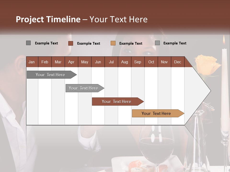 A Man And Woman Eating Sushi At A Restaurant PowerPoint Template