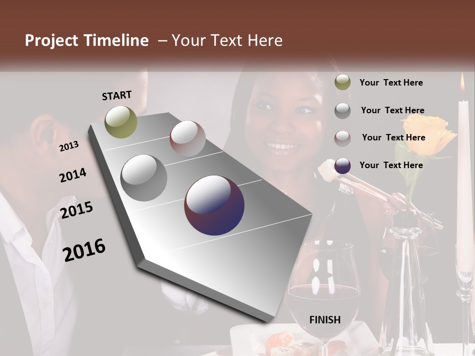 A Man And Woman Eating Sushi At A Restaurant PowerPoint Template