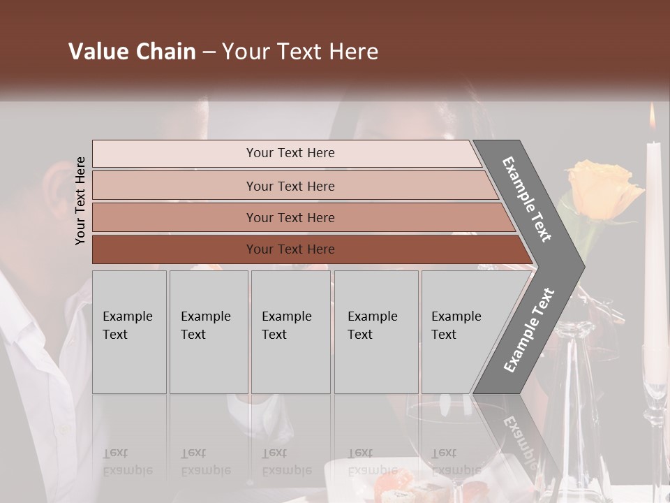 A Man And Woman Eating Sushi At A Restaurant PowerPoint Template