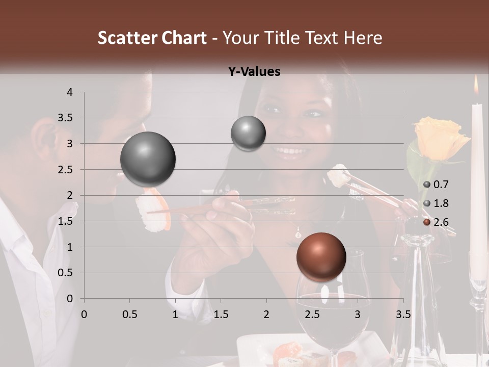 A Man And Woman Eating Sushi At A Restaurant PowerPoint Template