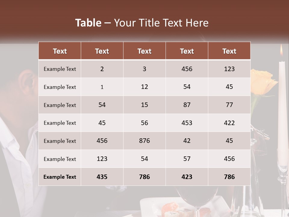 A Man And Woman Eating Sushi At A Restaurant PowerPoint Template