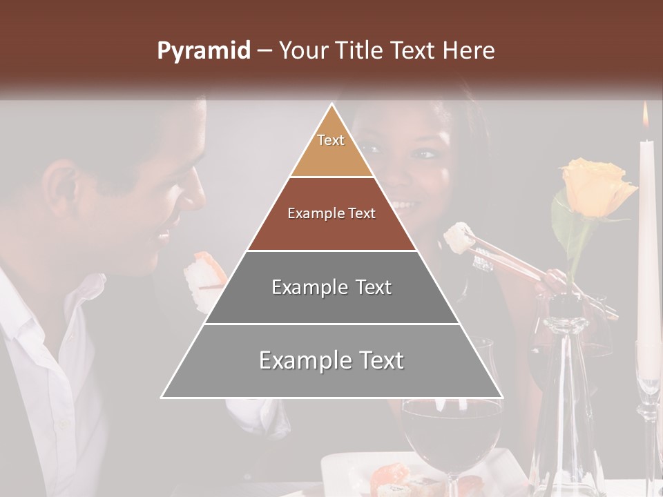 A Man And Woman Eating Sushi At A Restaurant PowerPoint Template